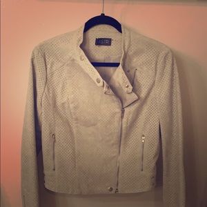 ASTR faux suede perforated moto sz m